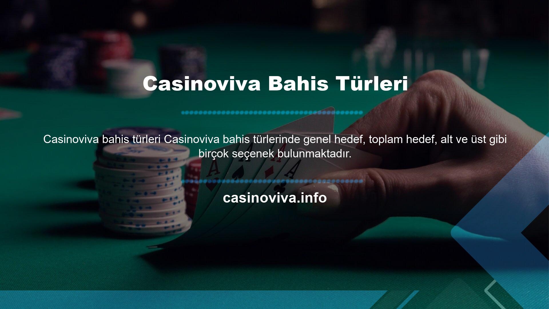 Casinoviva Bahis Türleri
