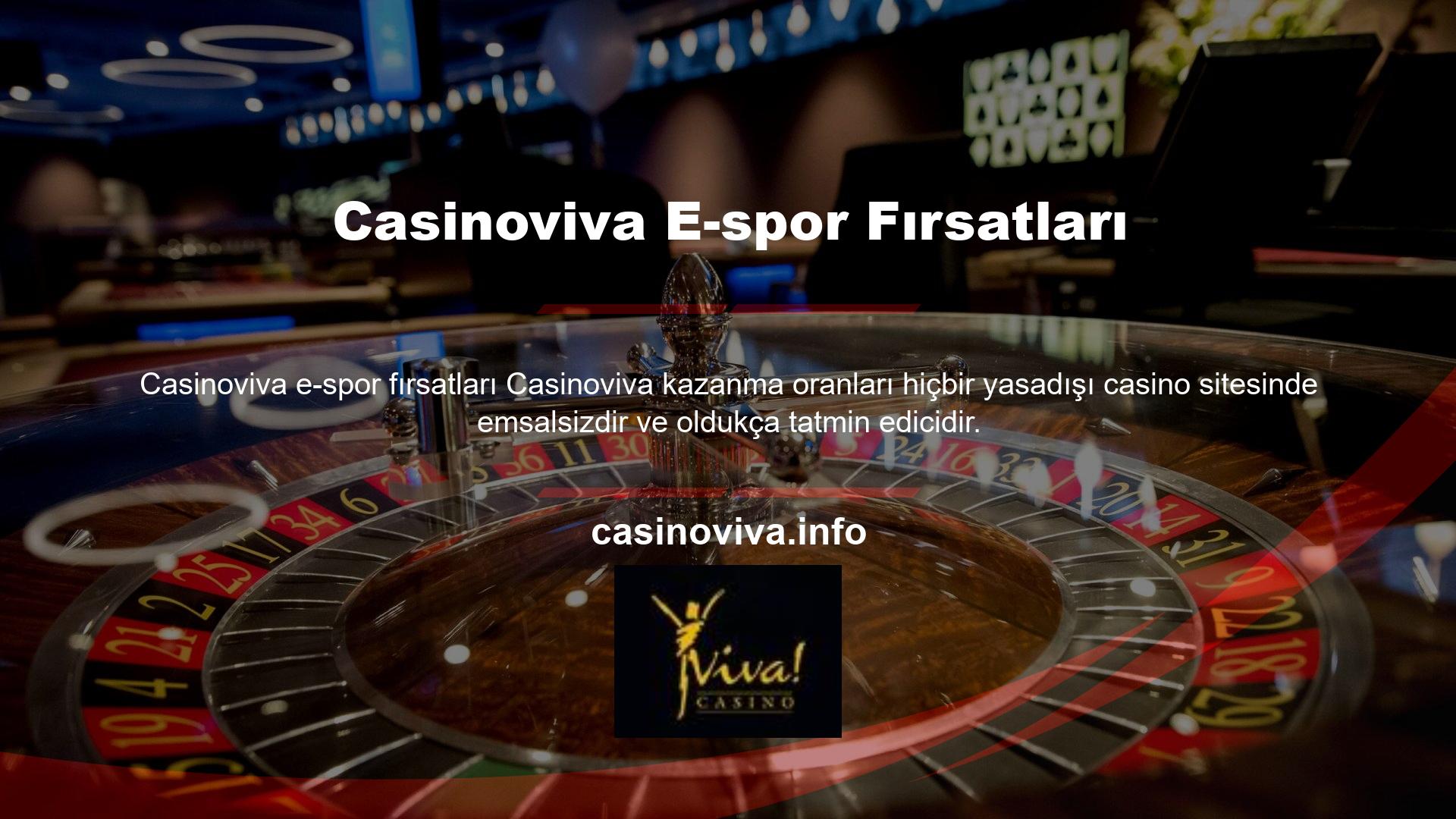 Casinoviva e-spor fırsatları