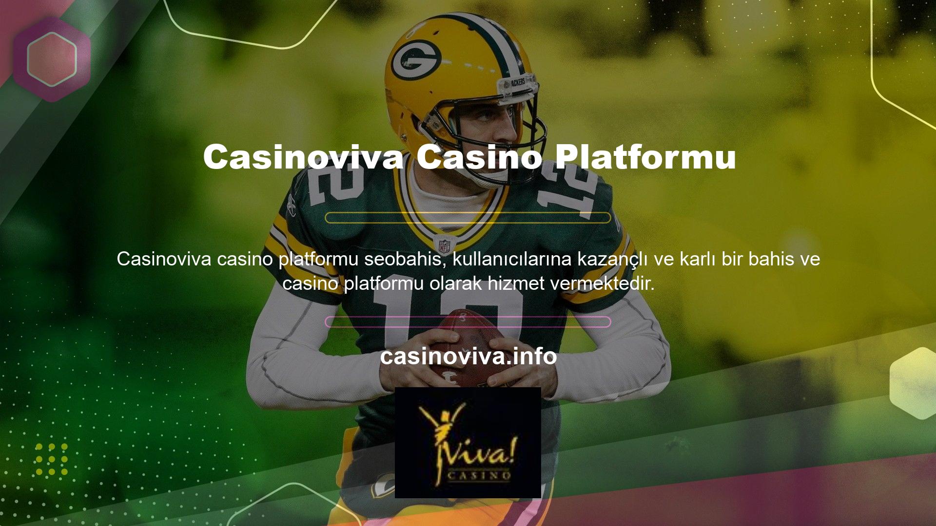 Güvenilir bir platform olarak pek çok kullanıcının ilgisini çeken Casinoviva de bu alanda ön sıralarda yer almaktadır