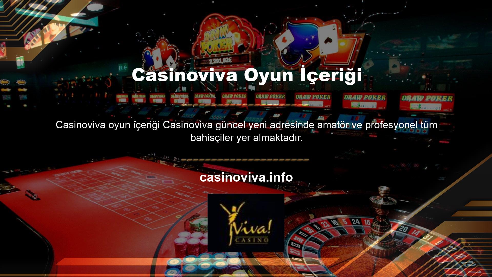 Kaliteli ve güvenilir hizmet ilkesine sadık kalan Casinoviva, üyelerine yeni bir giriş adresi sunmaktadır