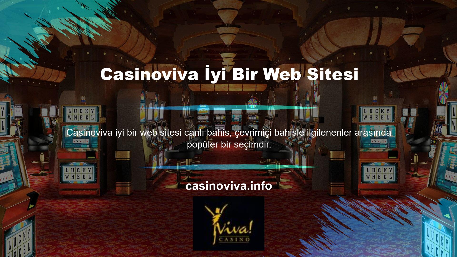 Casinoviva spor bahisleri ve casino oyunlarındaki popülaritesi üst düzey hizmetlerinden kaynaklanmaktadır