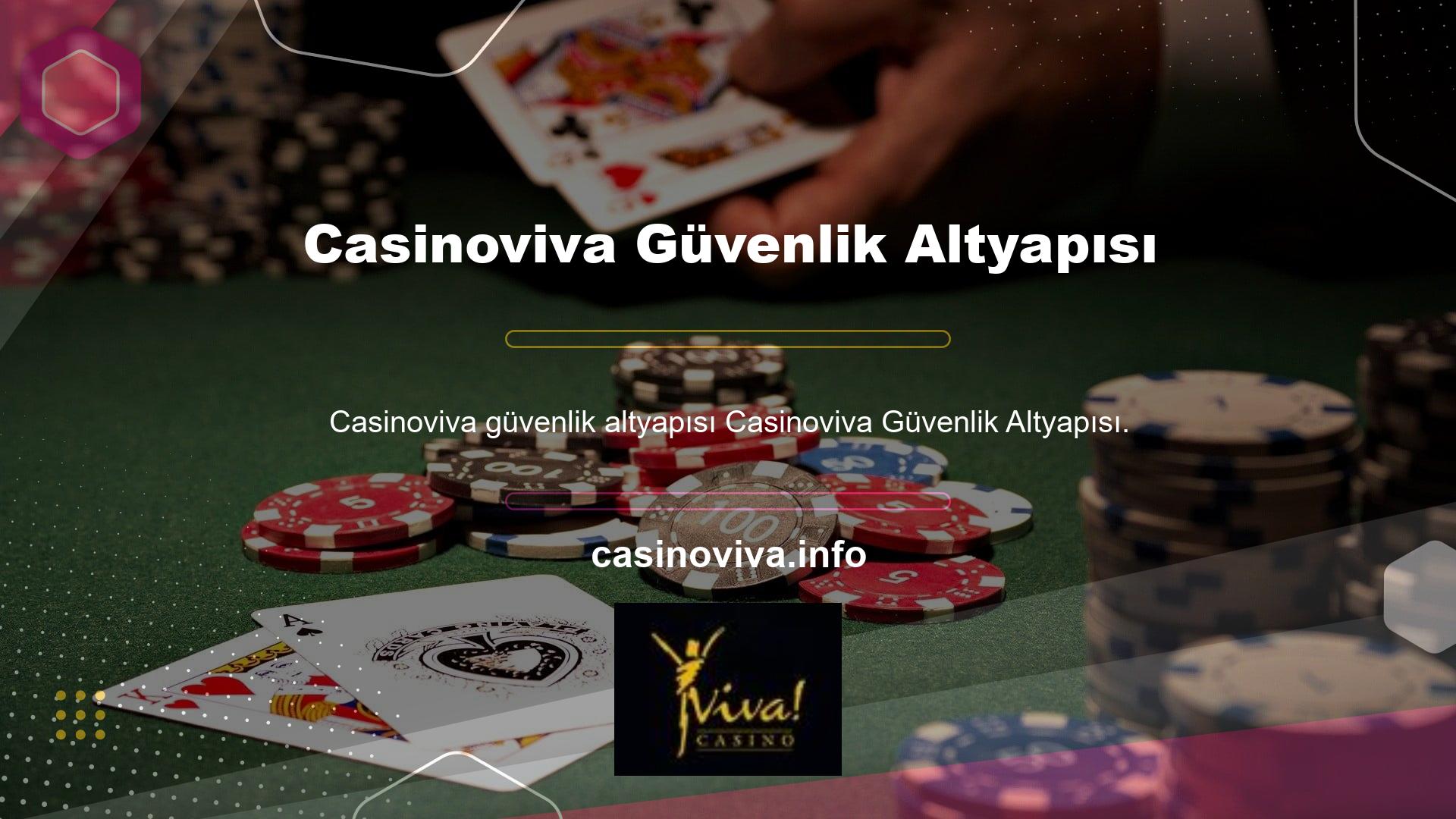 Casinoviva güvenlik altyapısı adresi olan oyuncular sitenin bir üyesi olur ve siteden en iyi hizmeti alırlar